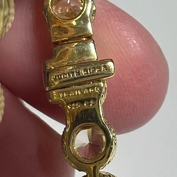 Judith Ripka 14K Gold Clad Sterling Silver 925 & Diamonique CZ Tennis Bracelet - Picture 11 of 11